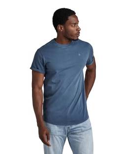 G-STAR RAW Herren Overdyed Lash T-Shirt T-Shirts, Blau (vintage indigo gd D16396-2653-G305), S von G-STAR RAW