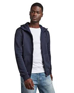 G-STAR RAW Herren Premium Core Hooded Zip Thru Sweatshirt, Blau (sartho blue D16122-C235-6067), S von G-STAR RAW