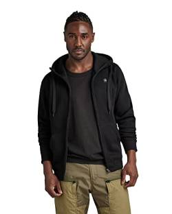 G-STAR RAW Herren Premium Core Hooded Zip Thru Sweatshirt, Schwarz (dk black D16122-C235-6484), M von G-STAR RAW