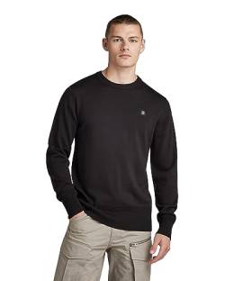 G-STAR RAW Herren Premium Core Knitted Pullover, Schwarz (dk black D21931-B692-6484), XXL von G-STAR RAW