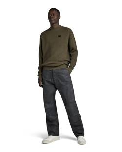 G-STAR RAW Herren Pullover Knitted Sweatshirt, Grün (dark olive D23930-C868-C744), L von G-STAR RAW