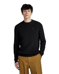 G-STAR RAW Herren Pullover Knitted Sweatshirt, Schwarz (dk black D23930-C868-6484), XS von G-STAR RAW