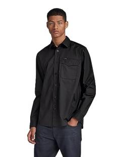 G-STAR RAW Herren Rine Regular Hemd, Schwarz (dk black D23561-D308-6484), XL von G-STAR RAW