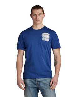 G-STAR RAW Herren Shadow Graphic Slim T-Shirt, Blau (ballpen blue D23901-336-1822), M von G-STAR RAW