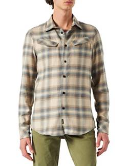 G-STAR RAW Herren Slant Pocket Slim Hemd, Mehrfarben (westpoint khaki dale check D21087-C841-D410), M von G-STAR RAW