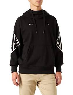 G-STAR RAW Herren Sleeve Graphics Oversized Hoodie, Schwarz (dk black D22321-A613-6484), L von G-STAR RAW