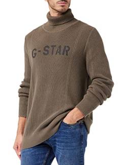 G-STAR RAW Herren Stencil Graphic Turtle Strickpullover, Braun (turf D21949-4426-273), M von G-STAR RAW