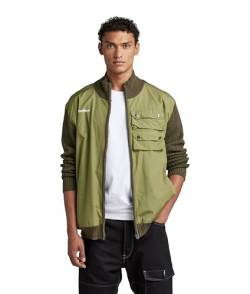 G-STAR RAW Herren Swiss Army Woven Full Zip Knit, Grün (shadow olive D22807-C560-B230), L von G-STAR RAW