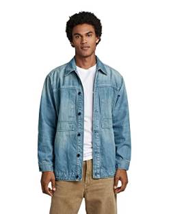 G-STAR RAW Herren US Navy Unisex Shanorak, Blau (antique faded moonlit ocean D23016-D318-D869), L von G-STAR RAW