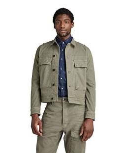 G-STAR RAW Herren Utility Flap Pocket Jacke, Grün (dk shamrock gd D21896-D111-B563), L von G-STAR RAW