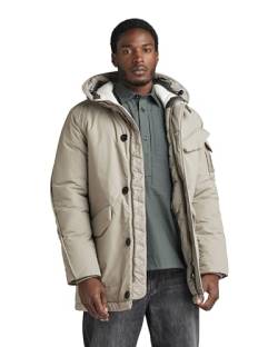 G-STAR RAW Herren Vodan Padded Hooded Parka, Grau (elephant skin D22713-D419-G106), S von G-STAR RAW