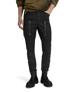 G-STAR RAW Herren Zip Pocket 3D Skinny Cargo Hose, Schwarz (dk black D21975-D504-6484), 28W / 32L von G-STAR RAW