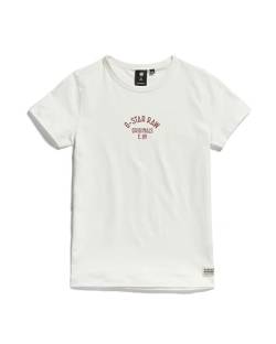 G-STAR RAW Mädchen SS23001 t-shirt ss T-Shirt, Weiß (buff D24973-01-1358), 12 Jahre von G-STAR RAW