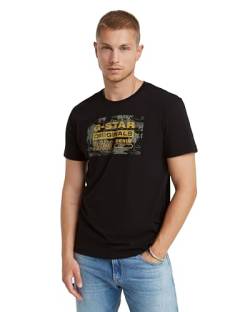 G-Star RAW Men's Framed Palm Originals r t T-Shirt, Schwarz (dk Black D24682-C506-6484), XL von G-STAR RAW