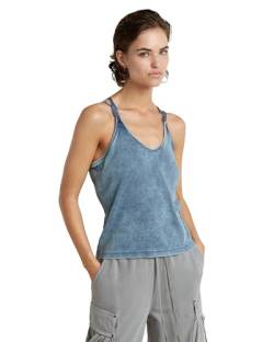 G-Star RAW Women's Spaghetti Strap Tank top wmn T-Shirt, Blau (Sun Faded Indigo D24518-D643-B503), 36 von G-STAR RAW