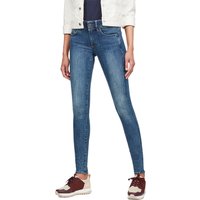 G-Star Damen Jeans Lynn Mid Waist Super Skinny Fit - Blau - Faded Blue von G-Star Raw