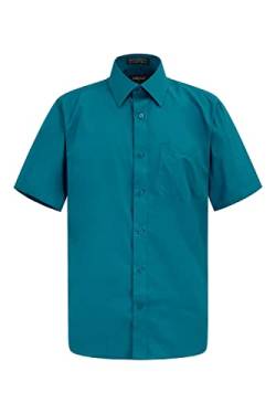 G-Style USA Herrenhemd, normale Passform, kurzärmelig, einfarbig. - Blau - 4X-Large/51 cm/ 52 cm Hals von G-Style USA