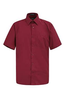 G-Style USA Herrenhemd, normale Passform, kurzärmelig, einfarbig. - Violett - 5X-Large/53 cm/ 55 cm Hals von G-Style USA