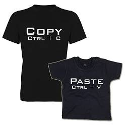 Copy & Paste Shirt Set Vater und Sohn (293.0004) (Vater XL/Kind 18-24 Monate) von G-graphics