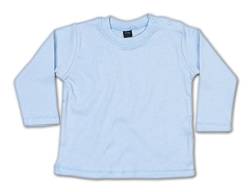 G-graphics Baby Sweatshirt Longsleeve Pullover Pulli Uni Kleinkind (6-12 Monate, blau) von G-graphics