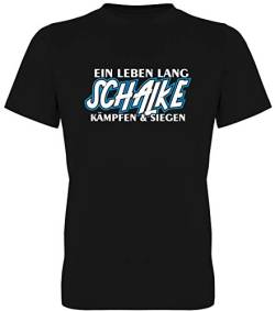 G-graphics Herren T-Shirt EIN Leben lang - Schalke - kämpfen & Siegen 078.0426 (L) von G-graphics