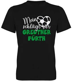 G-graphics Herren T-Shirt Mein Herz schlägt für Greuther Fürth 078.0192 (S) von G-graphics