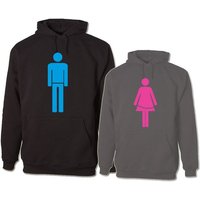 G-graphics Hoodie Mann & Frau Paar- / Partner-Set zum selbst zusammenstellen, Aufdruck auf der Vorder- oder Rückseiteseite wählbar, Spruch/Sprüche/Print/Motiv, für Sie & Ihn von G-graphics