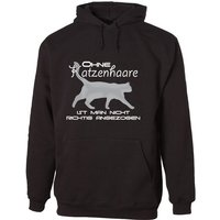 G-graphics Hoodie Ohne Katzenhaare ist man nicht richtig angezogen mit trendigem Frontprint, Aufdruck auf der Vorderseite, Spruch/Sprüche/Print/Motiv, für jung & alt von G-graphics