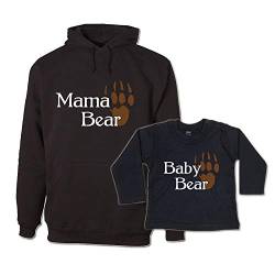 G-graphics Hoodie-Sweater Mutter & Kind Set Mama Bear & Baby Bear 155.0011 (Hoodie XL/Sweater 12-18 Monate) von G-graphics