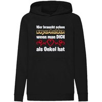 G-graphics Hoodie Wer braucht schon Superhelden, wenn man Dich als Onkel hat Kinder Hoodie / Kapuzenpullover, Mit Spruch / Sprüche / Print / Motiv von G-graphics