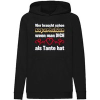 G-graphics Hoodie Wer braucht schon Superhelden, wenn man Dich als Tante hat Kinder Hoodie / Kapuzenpullover, Mit Spruch / Sprüche / Print / Motiv von G-graphics