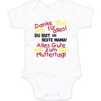 G-graphics Kurzarmbody Baby Body - Danke für alles! Du bist die beste Mama! Alles Gute zum Muttertag! mit Spruch / Sprüche • Babykleidung • Geschenk zum Muttertag • Strampler von G-graphics