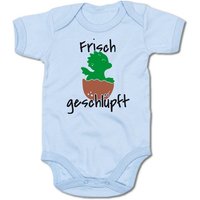 G-graphics Kurzarmbody Baby Body - Frisch geschlüpft mit Spruch / Sprüche • Babykleidung • Geschenk zur Geburt / Taufe / Babyshower / Babyparty • Strampler von G-graphics