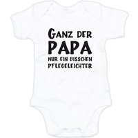 G-graphics Kurzarmbody Baby Body - Ganz der Papa, nur ein bisschen pflegeleichter mit Spruch/Sprüche • Geschenk zur Geburt/Babyparty von G-graphics