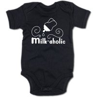 G-graphics Kurzarmbody Baby Body - Milk-aholic mit Spruch / Sprüche • Babykleidung • Geschenk zur Geburt / Taufe / Babyshower / Babyparty • Strampler von G-graphics