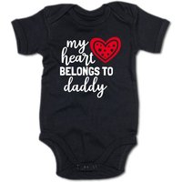 G-graphics Kurzarmbody Baby Body - My Heart belongs to Daddy mit Spruch / Sprüche • Babykleidung • Geschenk zum Vatertag / zur Geburt / Taufe / Babyshower / Babyparty • Strampler von G-graphics