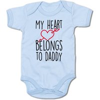 G-graphics Kurzarmbody Baby Body - My Heart belongs to Daddy mit Spruch / Sprüche • Babykleidung • Geschenk zum Vatertag / zur Geburt / Taufe / Babyshower / Babyparty • Strampler von G-graphics