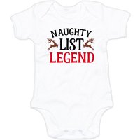 G-graphics Kurzarmbody Baby Body - Naughty List Legend mit Spruch / Sprüche • Babykleidung • Geschenk zu Weihnachten • Strampler von G-graphics