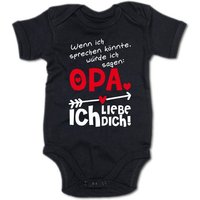 G-graphics Kurzarmbody Baby Body - Wenn ich sprechen könnte, würde ich sagen: Opa, ich liebe Dich! mit Spruch / Sprüche • Babykleidung • Geschenk zur Geburt / Taufe / Babyshower / Babyparty • Strampler von G-graphics