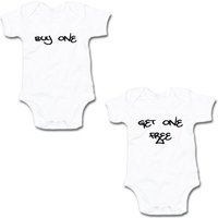 G-graphics Kurzarmbody Buy one & Get one free (Zwillingsset / Twinset, 2-tlg., Baby-Body-Set) für Zwillinge / Twins mit Sprüchen von G-graphics