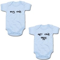 G-graphics Kurzarmbody Buy one & Get one free (Zwillingsset / Twinset, 2-tlg., Baby-Body-Set) für Zwillinge / Twins mit Sprüchen von G-graphics