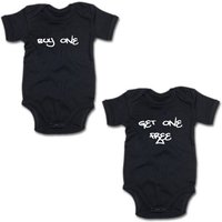 G-graphics Kurzarmbody Buy one & Get one free (Zwillingsset / Twinset, 2-tlg., Baby-Body-Set) für Zwillinge / Twins mit Sprüchen von G-graphics