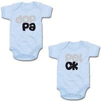 G-graphics Kurzarmbody Doppel Pack (Dop Pa & pel ck) (Zwillingsset / Twinset, 2-tlg., Baby-Body-Set) für Zwillinge / Twins mit Sprüchen von G-graphics