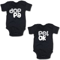 G-graphics Kurzarmbody Doppel Pack (Dop Pa & pel ck) (Zwillingsset / Twinset, 2-tlg., Baby-Body-Set) für Zwillinge / Twins mit Sprüchen von G-graphics