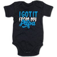 G-graphics Kurzarmbody I got it from my Papa Baby Body mit Spruch / Sprüche / Print / Motiv von G-graphics