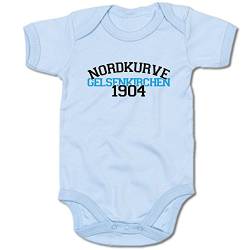 G-graphics Nordkurve - Gelsenkirchen - 1904 Baby Body Suit Strampler 250.0258 (3-6 Monate, blau) von G-graphics