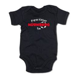 G-graphics Papas Kleiner Nürnberg Fan Baby-Body (250.0252) (0-3 Monate, schwarz) von G-graphics