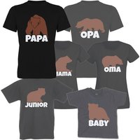 G-graphics T-Shirt Bären-Familie Familien-Set zum selbst zusammenstellen, Für Mama, Papa, Oma, Opa & Kinder, mit trendigem Frontprint, Aufdruck auf der Vorderseite, Spruch/Sprüche/Print/Motiv, für jung & alt von G-graphics