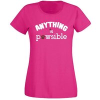 G-graphics T-Shirt Damen T-Shirt - Anything is pawsible Slim-fit, mit trendigem Frontprint, Aufdruck auf der Vorderseite, Spruch/Sprüche/Print/Motiv, für jung & alt von G-graphics