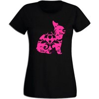 G-graphics T-Shirt Damen T-Shirt - Blumenhase Pink-Purple-Collection, mit trendigem Frontprint, Slim-fit, Aufdruck auf der Vorderseite, Print/Motiv, für jung & alt von G-graphics